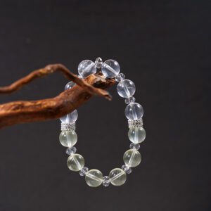Sunlight & Clarity Bracelet – 11mm Clear Quartz + Lemon Quartz | Balanced Energy for Mental Focus & Joyful Abundance - 图片 1