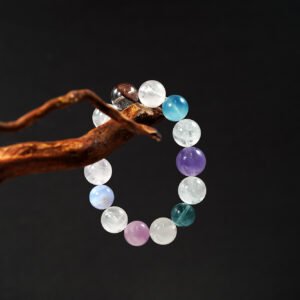 🌈✨ "Celestial Harmony" 11mm Crystal Bracelet: A Symphony of Natural Stones for Balance and Serenity! 🌟 - 图片 1
