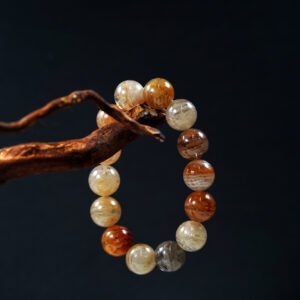 🌟✨ "Mystic Layers" 15mm Phantom Quartz Bracelet: Unveil the Beauty of Nature’s Artistry! 🌌💎 - 图片 1