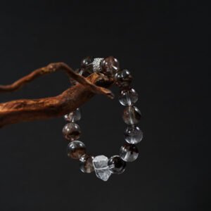 🌟✨ "Nature's Embrace" Phantom Quartz and Clear Quartz Bracelet: Ground Yourself in Beauty and Strength! 🌿💎 - 图片 1