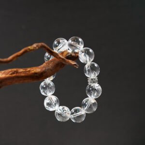 Arctic Light Bracelet – 16mm Ultra-Clear Azeztulite with Frost Fractals | Ice-Queen Energy Amplifier - 图片 1