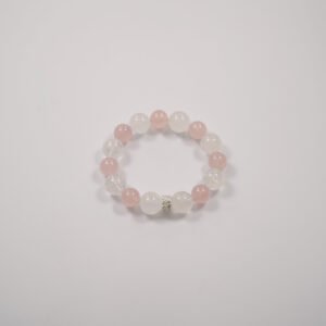 💖 Sweet Serenade" Crystal Bracelet 💖 11mm Madagascar Rose Quartz × 13mm White Phantom Quartz A poetic dance between romance and mysticism - 图片 3