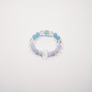 🌊 "Ocean Whisper" Crystal Bracelet 🌊 10mm Blue Lace Agate + Aquamarine + Clear Quartz - 图片 3