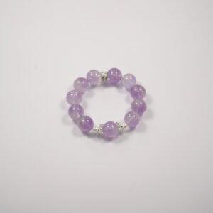 💜 "Lavender Sky" Crystal Bracelet 💜 14.8mm Rare Lavender Amethyst - 图片 3