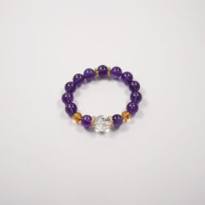 💎 "Stellar Violet Gateway" Energy Bracelet 💎 ✨ Uruguayan Amethyst + White Azeztulite Cosmic Synergy ✨ - 图片 3