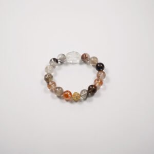 🌟✨ "Ethereal Glow" 10mm Phantom Quartz Bracelet with Red Coral and Clear Quartz: Illuminate Your Spirit! 🌈💎 - 图片 3