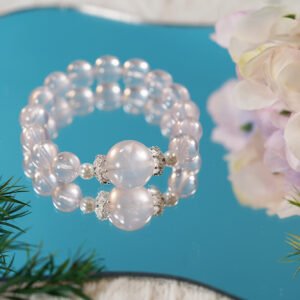 💖 Pink Opulence" Crystal Bracelet 💖 11mm Translucent Mozambican Rose Quartz + 18mm Crown Jewel - 图片 2