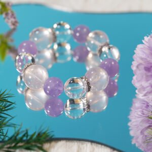 Celestial Trinity" Crystal Bracelet🌌✨🌙 Like wearing a galaxy of love, clarity and intuition ✨🌌🌙 - 图片 2
