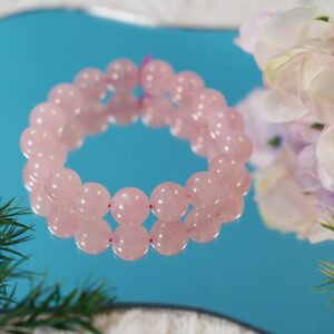🌸 "Pink Serenity" Rose Quartz Bracelet 🌸 12mm Premium Mozambican Rose Quartz Beads - 图片 2