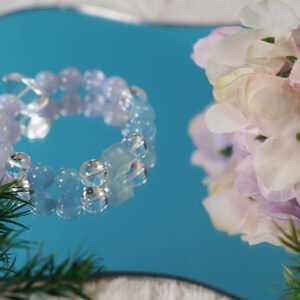 🌊 "Ocean Whisper" Crystal Bracelet 🌊 10mm Blue Lace Agate + Aquamarine + Clear Quartz - 图片 2