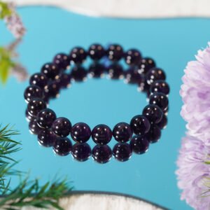 💜 "Midnight Violet" Crystal Bracelet 💜 10mm Deep Uruguayan Amethyst - 图片 2