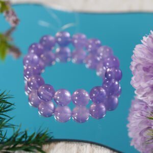 💜 "Lilac Dreamweaver" Crystal Bracelet 💎 13mm Premium Lavender Amethyst Strand - 图片 2
