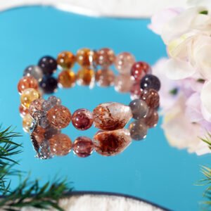 🌟✨ "Autumn Essence" 11mm Crystal Bracelet: Celebrate the Warmth of Fall with Natural Citrine, Garnet, Smoky Quartz, Gray Moonstone, and Red Coral! 🌟✨ - 图片 2