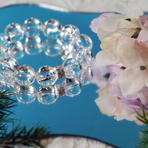 Arctic Light Bracelet – 16mm Ultra-Clear Azeztulite with Frost Fractals | Ice-Queen Energy Amplifier - 图片 2