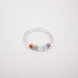 7-Chakra Spectrum Bracelet – 8.5mm Clear Quartz + 11.5mm Collector's Gemstones | Intelligent Energy Matrix - 图片 3